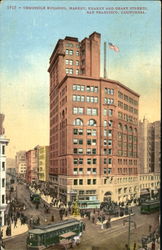 Chronicle Building, Market, Kearny and Geary Streets San Francisco, CA Postcard Postcard