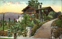 A Hillside Residence In Southern California Postcard