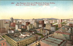 San Francisco From Top Of Merchants Exchange Building Postcard