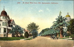 N. Street West From 13Th Postcard