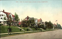 View On North Yakima Avenue Postcard