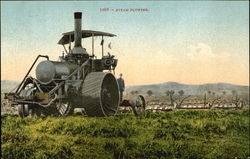 Steam Plowing Postcard