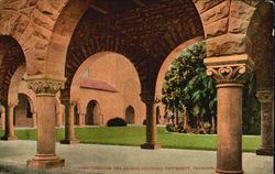 View Through The Arches, Stanford University California Postcard Postcard