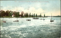 View From Boat-House, Lake Merritt Postcard