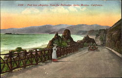 Port Los Angeles From The Palisades Santa Monica, CA Postcard Postcard