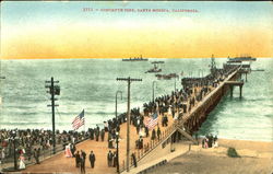 Concrete Pier Santa Monica, CA Postcard Postcard