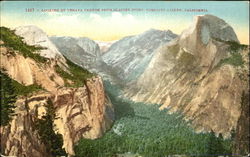 Looking Up Tenaya Canyon From Glacier Point Yosemite Valley, CA Yosemite National Park Postcard Postcard