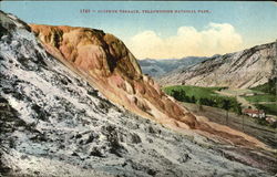 Sulphur Terrace, Yellowstone National Park Postcard Postcard