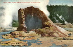 Giant Geyser Crater, Yellowstone National Park Postcard