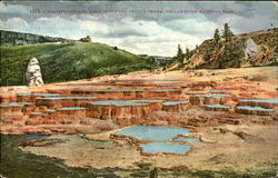 Coating Springs Liberty Cap And Devil, Yellowstone National Park Postcard Postcard