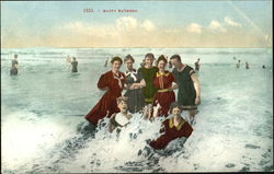 Happy Bathers Postcard