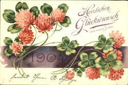 Herzlichen Gluckwunsch Zum Neuen Jahre New Year's Postcard Postcard