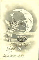 1904 Bonne Et Heureuse Annee Postcard