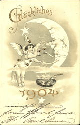 Gluckliches 1904 Angels & Cherubs Postcard Postcard