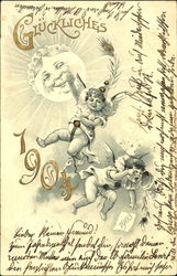 Gluckliches 1904 Angels & Cherubs Postcard Postcard