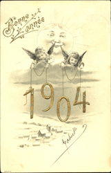 Bonne Annee 1904 Postcard