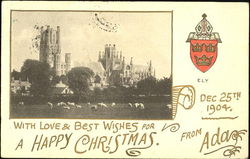 With Love & Best Wishes For A Happy Christmas From Ada New Year's Postcard Postcard