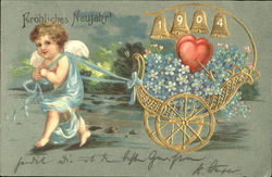 Arohliches Neujahr! 1904 Postcard