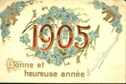 1905 Bonne Et Heureuse Annee Postcard