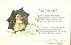 New Year 1905 Wood's Boston Coffees Postcard