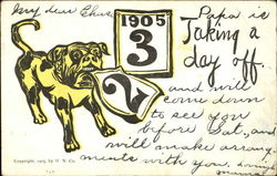 1905 Taking a Day off Postcard