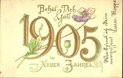 Behul Dich Gott 1905 Im Neuen Jahre! New Year's Postcard Postcard