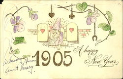 1905 A Happy New Year Postcard