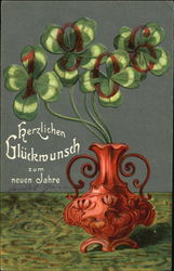 1906 Herzlichen Gluckrounsch Zum Neuen Jahre Postcard