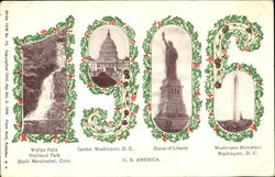 1906 New Year's Postcard Postcard