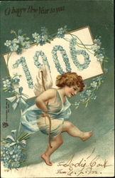 A Happy New Year To You 1906 Postcard