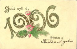 Godt Nytt Ar 1906 Tillonskas Af Foraldrar Och Syskon Postcard