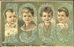 Gluckliches Neujahr 1906 Children Postcard Postcard