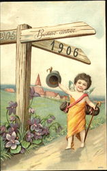 Bonne Annee 1906 Postcard