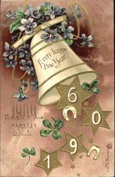 A Very Happy New Year 1906 Postcard