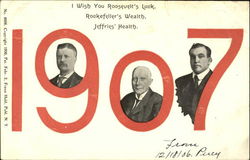 1907 New Year's Postcard Postcard