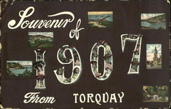 Souvenir Of 1907 From Torqday Postcard