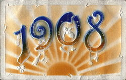 1908 A Happh New Year Postcard