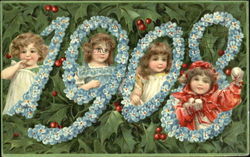 1908 Wishing You A Happy New Year, Wish Postcard