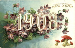 Wishing You A Happy New Year 1908 Postcard