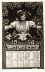 1908 Lest We Forget Postcard