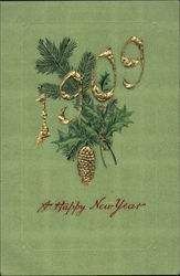 1909 A Happy New Year Postcard