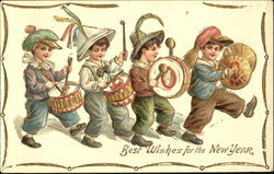 1909 Best Wishes For The New Year Postcard