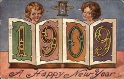 1909 A Happy New Year Postcard