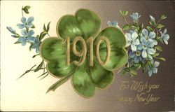 1910 To Wish You A Happy New Year Postcard