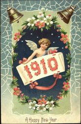 1910 A Happy New Year Postcard