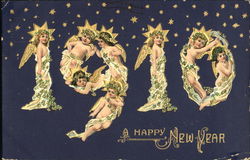 1910 A Happy New Year Postcard