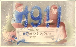 1911 A Happy New Year Postcard