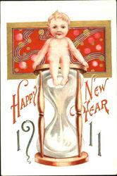 Happy New Year 1911 Postcard