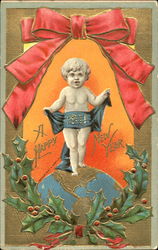 A Happy New Year Angels & Cherubs Postcard Postcard