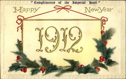 Happy New Year 1912 Year Dates Postcard Postcard